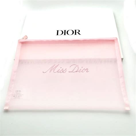 DIOR Bag Pink Miss Dior Large Mesh Pouch NEW with BOX